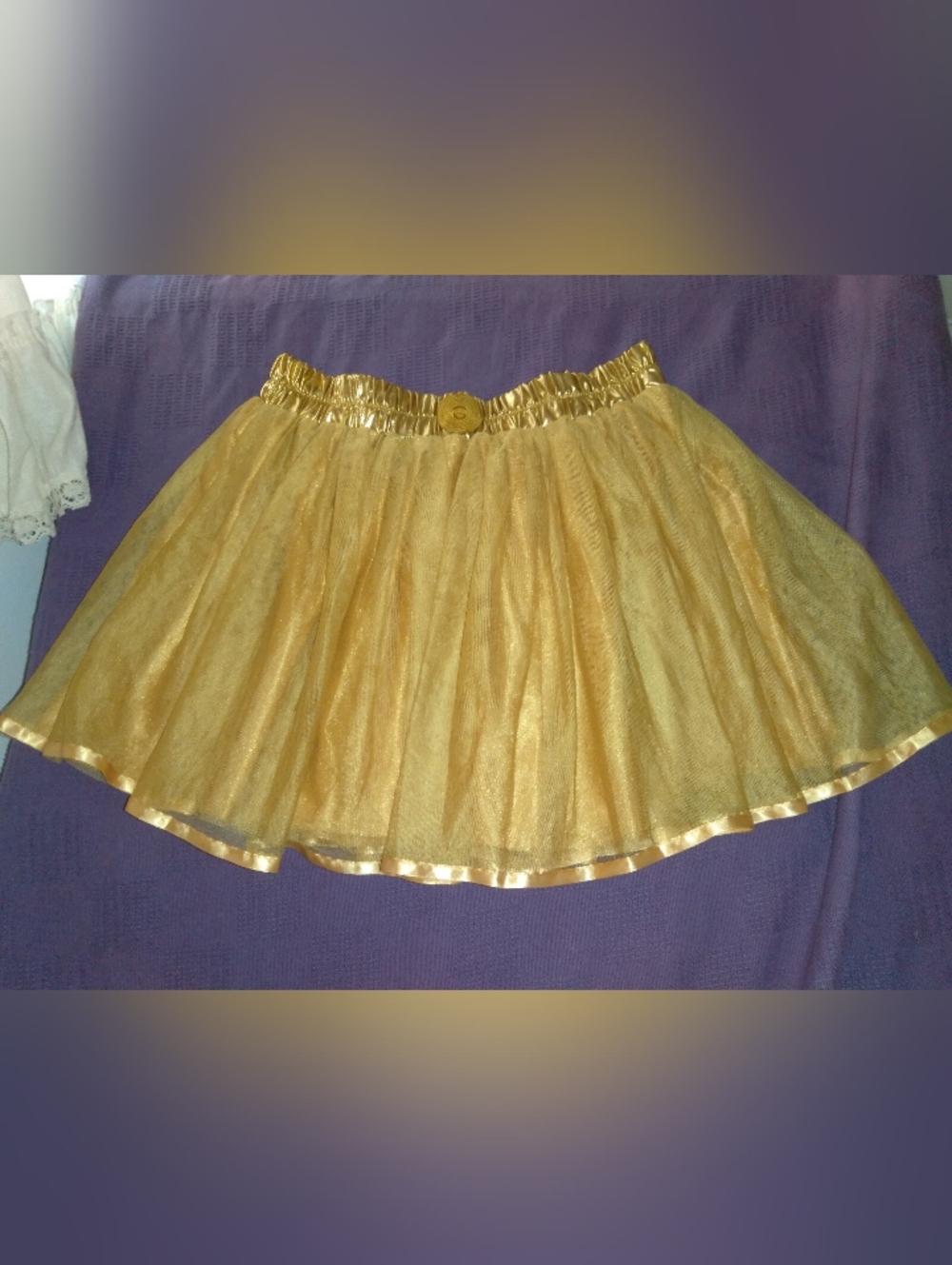 Disney C3PO Gold Shimmer Tulle Skirt with Elastic Waist